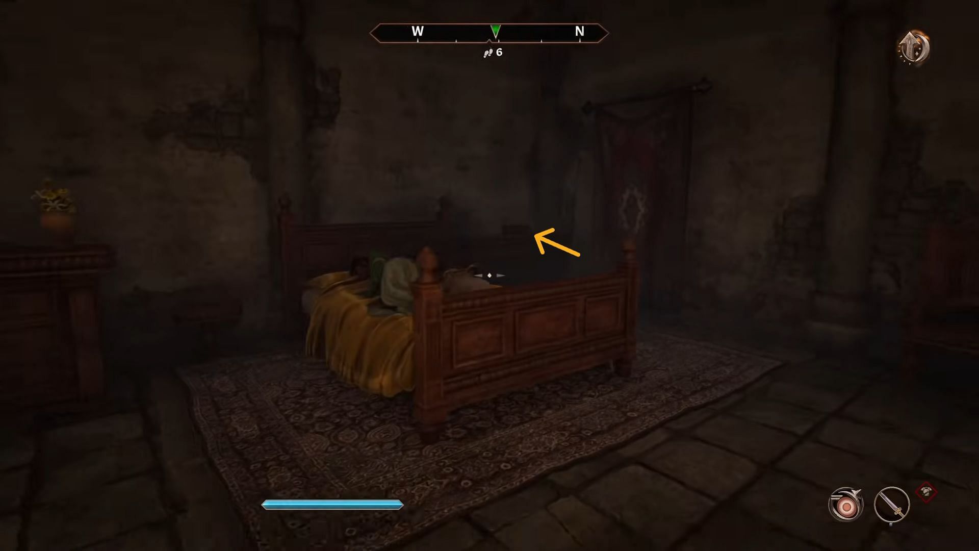 Obtaining the Ahdarji's ring in Ahdaji’s Heirloom quest (Image via Bethesda || YouTube/@Kibbles Gaming)